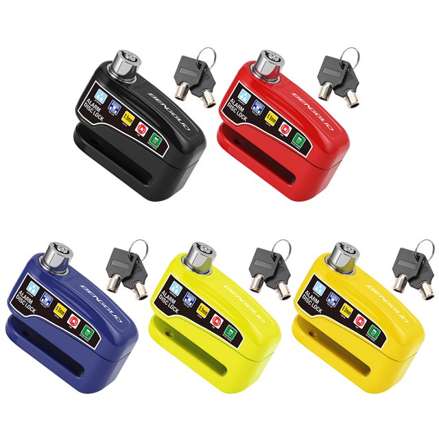 Candado impermeable con alarma para freno de disco de rueda de motocicleta (Negro)