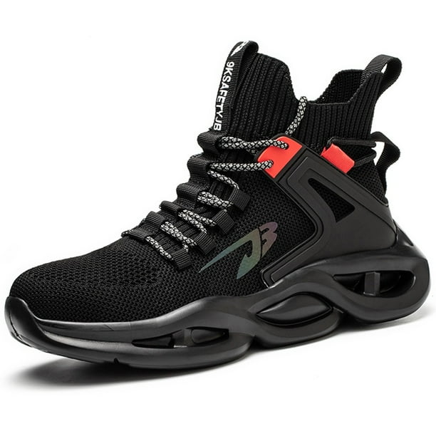 Zapatos de Seguridad Para Hombre Botas de Trabajo de Prueba de Terremotos y Pinchazos Zapatos de Protección de Cabeza y Dedo de Acero