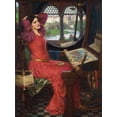 thumbnail image 2 of Waterhouse, John William 12x14 White Modern Wood Framed Museum Art Print Titled - I am half-sick of shadows, said the lady of shalott, 2 of 4