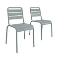 thumbnail image 2 of Novogratz Poolside Gossip, June Outdoor/Indoor Stacking Dining Chairs, 2-Pack, Light Gray, 2 of 16