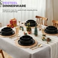 thumbnail image 5 of Vesteel 16 Pieces Dinnerware Sets, Premium Stoneware Dishes Set for 4, Ceramic Plates and Bowls Set for Home Restaurant, Microwave and Dishwasher Safe - Matte Black, 5 of 9
