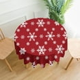 thumbnail image 5 of Fmbmuo Merry Christmas Round Tablecloth - 60 Inch Holiday Dining Table Cover, 5 of 6