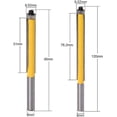 thumbnail image 1 of 2 Pcs de Couteau long avec Roulement Couteau double Tranchant Couteau Droit pour Menuiserie Fraiseuse machine de Coupe Tête de Coupe machine de Gravure, 1 of 2