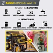 Champion 4000-Watt Electric Start Tri Fuel RV Ready Portable Generator with CO Shield®