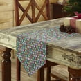 thumbnail image 3 of Table Runner Dresser Scarves Christmas Colorful Word and Stripes Cotton Linen Burlap Table Cover Xmas Quote with Snowflake Table Runners for Family Kitchen Dining Holiday Party Banquet Decor, 3 of 5