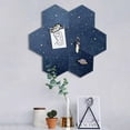 thumbnail image 3 of 3D Hexagon Star Sky Felt Board Letter Message Board Photo Display DIY Home Wall Decoration Office Planner Schedule Note Board, 3 of 9
