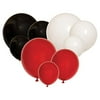 100 Red Black and White Balloons - Small & Large Red and Black Balloons Party Decorations Supplies Pack for Deadpool Birthday, Lumberjack Baby Shower, Graduation, Pirate, Ladybug, Race Car,