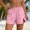 *Pink, variant on ClodeEU Women's Cotton Linen Elastic Waist Shorts, Casual Loose High Waist Summer Shorts with Pockets, Breathable Solid Color Beach Pants Beige,Women's Plus L
