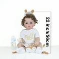 thumbnail image 5 of Realistic Reborn Baby Boy Doll -schoolchildren Boy 22 inch Doll Brown Rooted Hair/Brown Eyes/Sweet face/Light Skin Tone with Soft Blanket-My Deer, 5 of 16