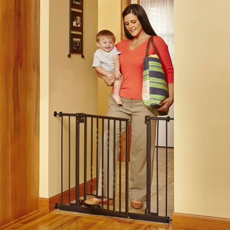 North States Bronze Step-n-Go Foot Pedal Baby Gate, 31.25