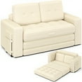 thumbnail image 3 of WENTUM Pull Out Loveseat Boneless Couch,Sleeper Sofa, Folding Couch Bed with Pillow for Living Room Bedroom, Beige, 3 of 8