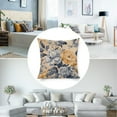 thumbnail image 5 of Decorations Throw Farmhouse Pillowcase Linen Cushion Case Spring Summer Flower Elegant Cushion Pillow Cover Fine Crafted Yellow Dusty Blue Grey Flower Outdoor Pillow Cover Gifts 16"x16", 5 of 7