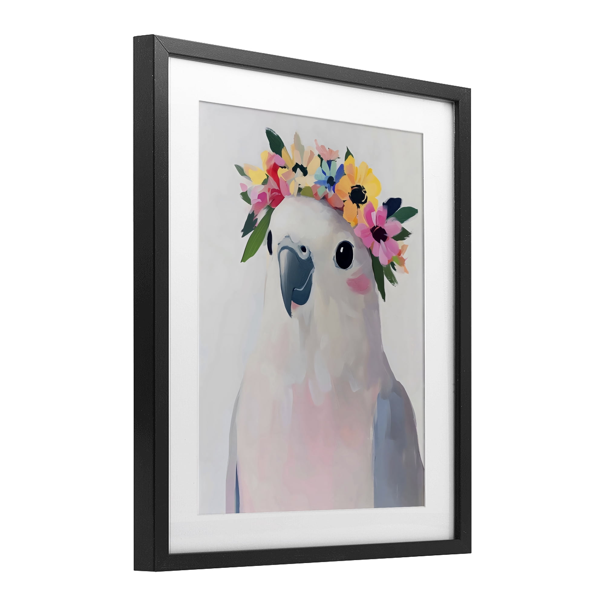 Stupell Industries Flower Crown Dove Black Framed Print Under Glass, design by The Prints Vibe