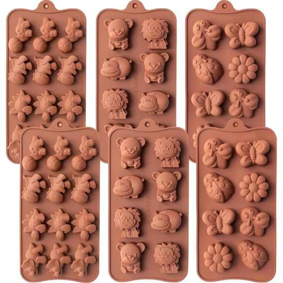 3D Cute Animal Silicone Chocolate Mould, Multi-Purpose Baking Mold for Candy, Butter, Soap and Ice, Non-Stick and Dishwasher Safe, Single Piece