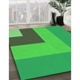 thumbnail image 3 of Ahgly Company Machine Washable Indoor Rectangle Transitional Neon Green Area Rugs, 5' x 8', 3 of 7