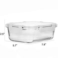 thumbnail image 2 of [Recipientes para preparación de comidas] MCIRCO Glass, paquete de 8 unidades, 900 ml con tapas, color blanco, 2 of 7