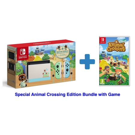 Nintendo Switch Console, Animal Crossing New Horizons Edition with Animal Crossing: New Horizons NS Game Disc - 2020 Best Game!