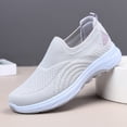 thumbnail image 5 of Domuza Orthopedic Athletic Shoes for Women Knit Slip On Sneakers with Soft Sole for Comfortable Casual Running and Everyday Wear Light Gray 8.5（EU-41）, 5 of 6