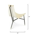 thumbnail image 3 of Jamie Young Co Abilene Leather Lounge Chair in White, 3 of 12