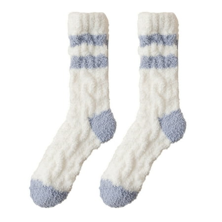 

Womens Winter Socks Autumn And Winter Mid Tube Socks Coral Thickened Warm Stockings Thigh High Socks for Teens