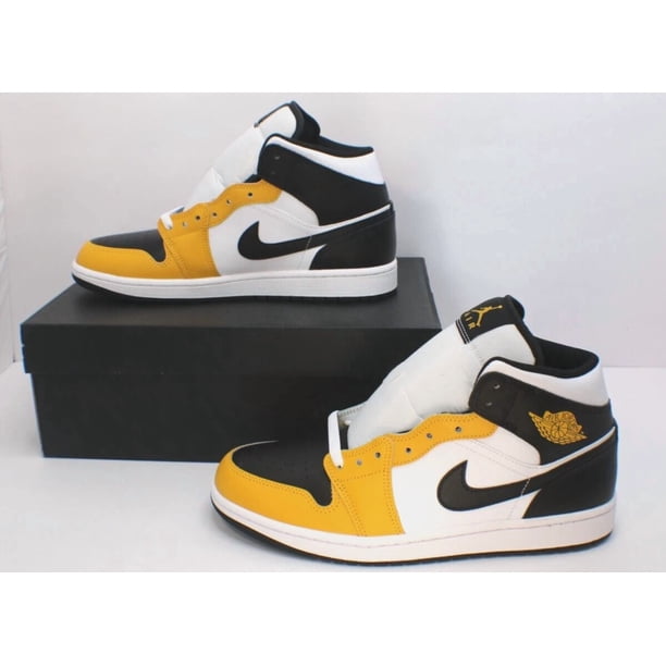 Ni - ke Ni - ke Air Jordan 1 Mid AJ1 Yellow Ochre Men Casual Shoes Sneakers DQ8426-701