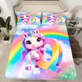 thumbnail image 2 of Erosebridal Initial A to Z Letter King Sheet Sets, Monogrammed Q Bed Sheets King, Unicorn Bedding King Size, Microfiber Bedroom Decor, 4 Pieces, 2 of 7