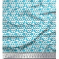 thumbnail image 1 of Soimoi Blue Rayon Fabric Diamond & Triangle Geometric Print Fabric by the Yard 42 Inch Wide, 1 of 3