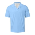 thumbnail image 4 of WAYUTE Polo Shirts for Men Short Sleeve Lapel Button Down Solid Color Breathable Classic Fit Golf Shirt Work Business Casual Summer, 4 of 5