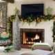 thumbnail image 3 of Árbol artificial plegable de 5 pies con soporte, árbol de Navidad brillante con lentejuelas reflectantes Decoración de chimenea de Colcomx Árbol de navidad artificial, 3 of 5