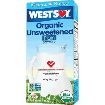 (Pack of 12) Westsoy organic unsweetened soymilk, 32 fl