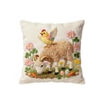 thumbnail image 5 of Outdoor Easter Decorations Short Lint Pillow Cover 18inch Cute Embroidery Decorative Throw Pillowcase for Sofa Bedroom Living Room Home Decoration Easter Good Things, New, Multicolor-a, 5 of 6
