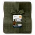 thumbnail image 4 of Mainstays Cotton Waffle Bed Blanket, Bay Leaf, Full/Queen Size, 4 of 5