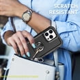 thumbnail image 6 of Nalacover For iPhone 14 Pro Max Slim Case,Luxury Hybrid Hard PC and TPU Rugged Bumper 3-In-1 Rotatable Magnetic Ring Kickstand Four Corner Guard Shockproof Anti-Scratch Back Phone Cover.Black, 6 of 11
