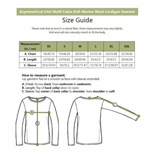 Aran Supersoft Merino Wool Button Neck Cardigan for Women | Chunky