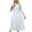 White, variant on Busydd Womens Fall Dresses 1/2 Sleeve Round Neck Midi Dress Fashion Elegant Solid Color Homecoming Dresses Casual Flowy Cotton Linen Cocktail Dress