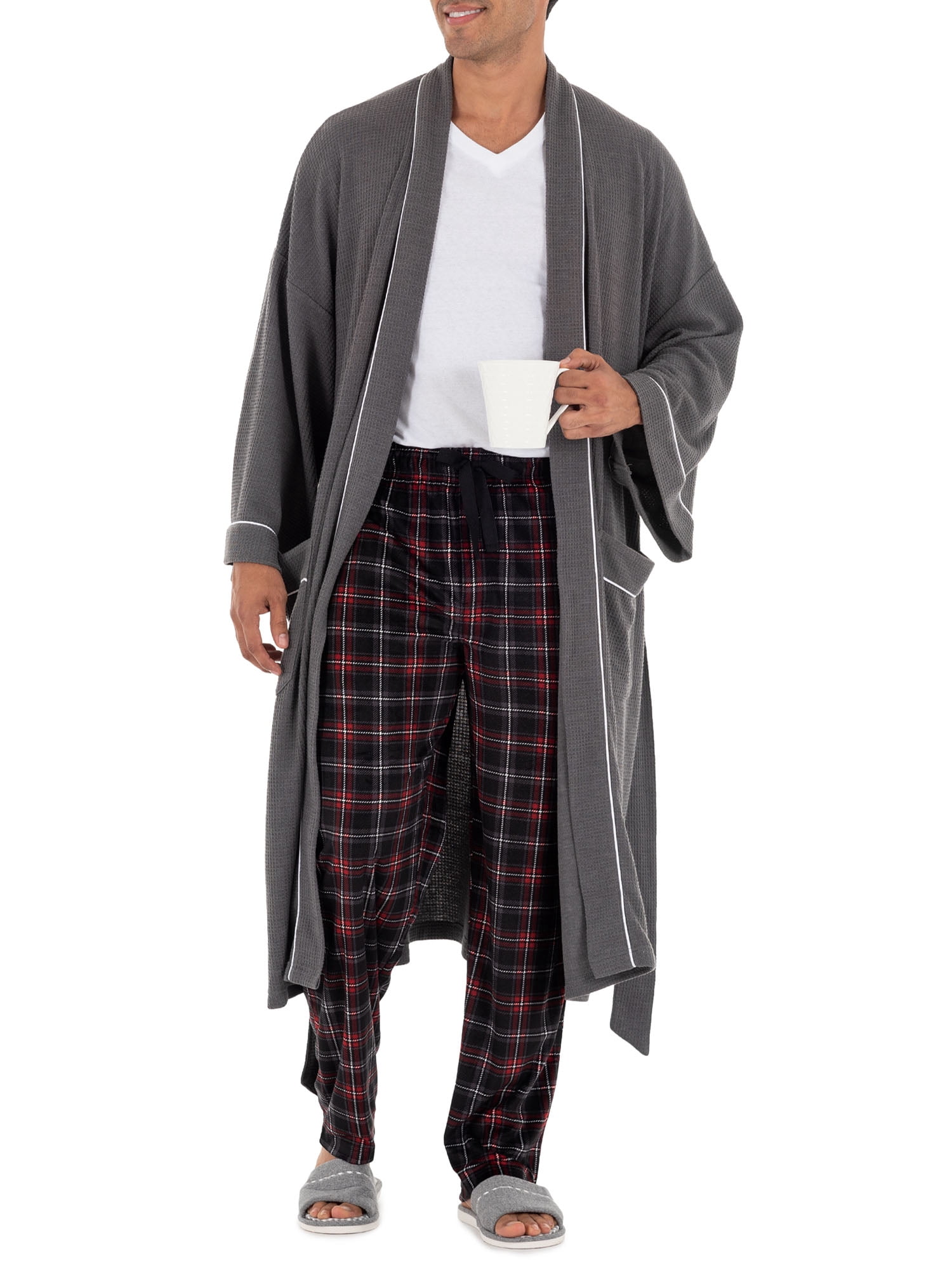 George Men's Fleece Plaid Sleep Pants