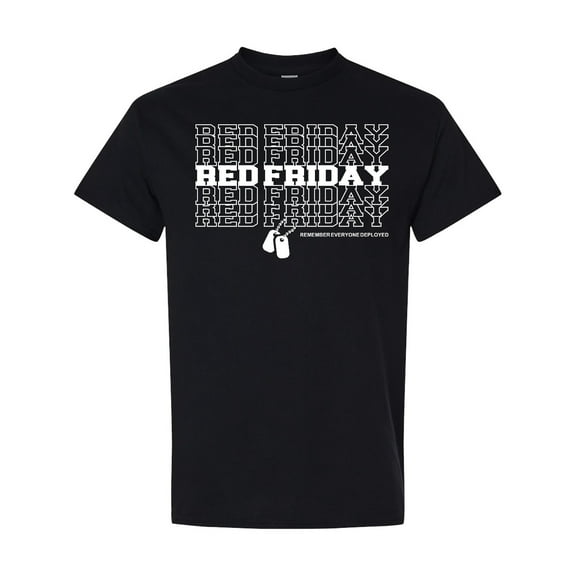 Inktastic Athletic Red Friday Dog Tags T-Shirt