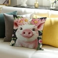 thumbnail image 3 of Patifu Just a Girl Who Loves Pigs Throw Pillow Covers Gifts for Pig Lovers Women Girls, Pig Decor Pillow Cases for Bedroom Living Room, Pig Piggy Pillowcases for Couch Bed 20x20in, 3 of 5
