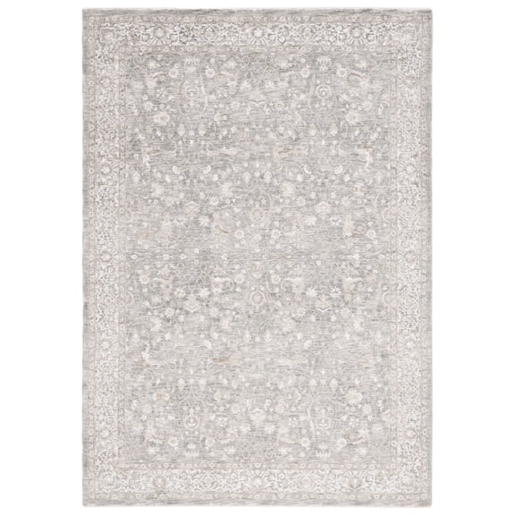 SAFAVIEH Mason Valentina Medallion Polyester Area Rug, Grey/Ivory Sage, 8' x 10'
