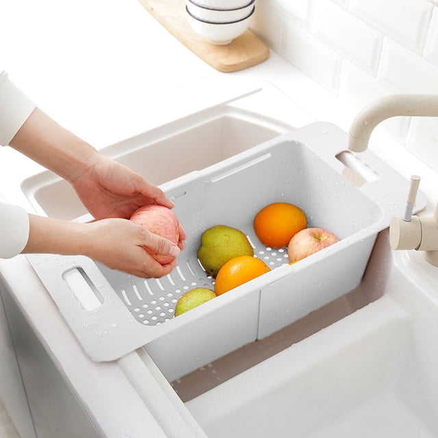 Adjustable Freezer Basket, Storage Organizer Bin Divider Expandable for Chest Freezer Deep Freezer, with Handle, Porous Design, Freezer Organization Accessories for Kitchen
