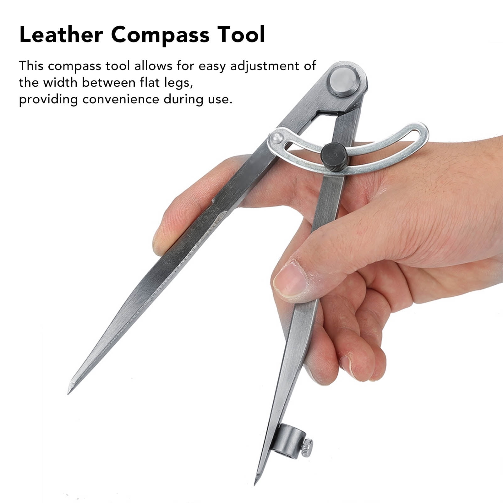 Woodworking Compass 400mm Carbon Steel Wing Divider Scriber with Pencil Holder for Carpenter Leather Work