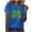 Blue, variant on LIaqionyy Womens Summer Short Sleeve Tops Printed T Shirts Casual Loose Basic Graphic Tees Fashion Clothes