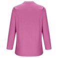 thumbnail image 5 of Womens Blouses Summer Solid Color Stank Button Long Sleeve Casual Smock Tops Workwear, 5 of 5