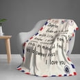 thumbnail image 4 of Wedding Blanket for Wife Husband, Romantic Anniversary Marriage Gifts for Her Him Women Men Couple, Happy Anniversary Blanket for Girlfriend Boyfriend Gifts Blanket 60"X 50", 4 of 5