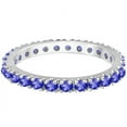 thumbnail image 3 of Tanzanite Eternity Stackable Ring Band 14K White Gold (0.75ct), 3 of 4