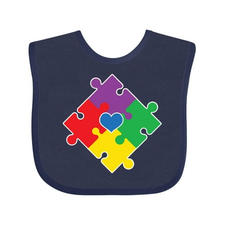 

Inktastic Autism Awareness Month Puzzle Gift Baby Boy or Baby Girl Bib