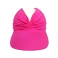 thumbnail image 4 of Kids Hat Cap Visor Pink White Orange 100% Polyeste For 1-5 5-9 Y Breathable Rose Red Black Beach Empty Top Summer Big Brim, 4 of 19
