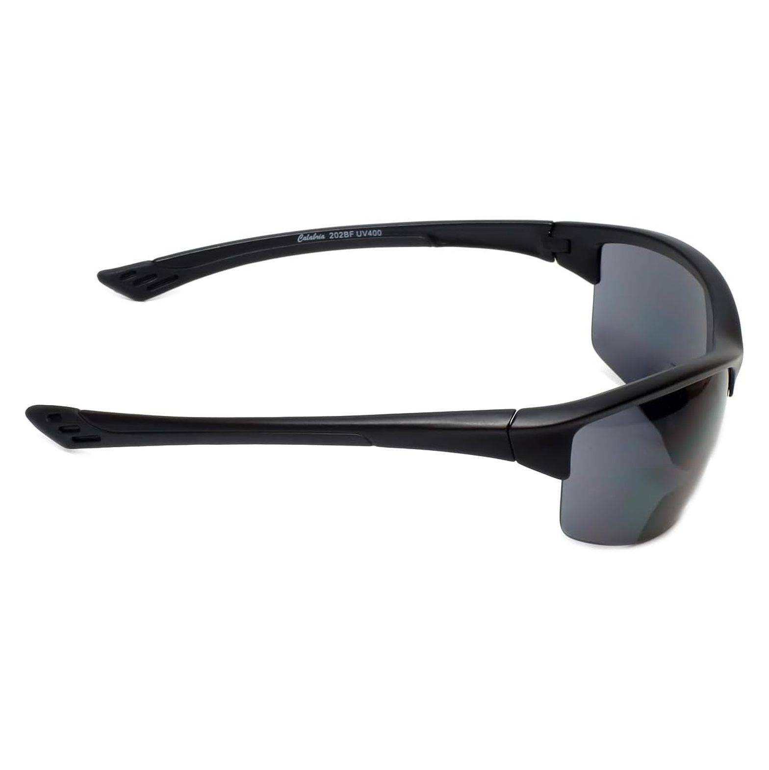 Sport 202BF Bifocal Reading Safety Glasses Readers Men Women Anti Fog Wrap Around Tinted UV Protection Semi-Rimless