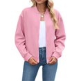 thumbnail image 4 of Wevis Autumn Zip Up Jacket for Women Long Sleeve Stand Collar Short Coat Casual Loose Fall Coat, 4 of 6
