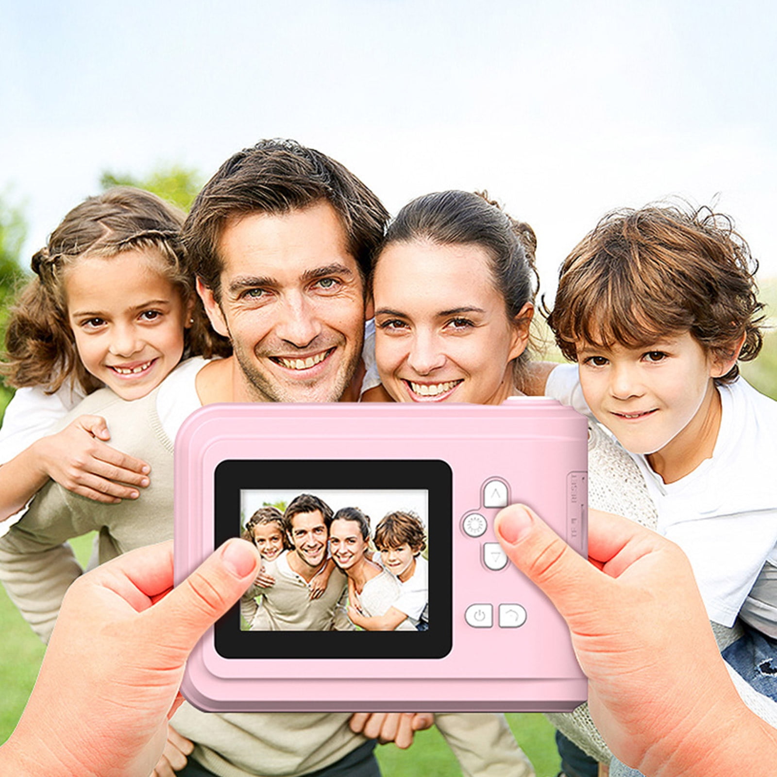 Ikohbadg Kids Instant Print Camera with HD Video and Coloring, Children's Photo Printer Camera for Holiday Toys, Portable Kids Picture Printer with One Click Printing